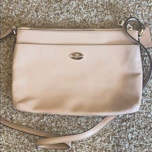 Coach nude leather crossbody purse
